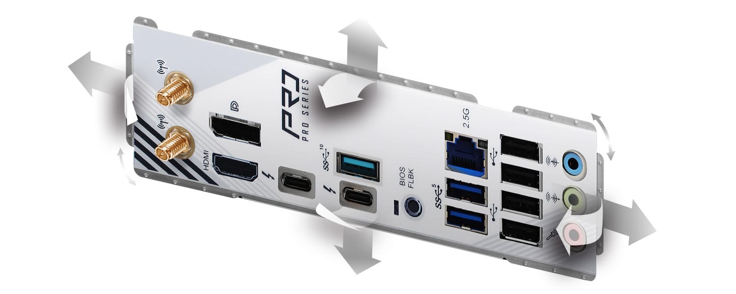 Flexibel integrierbare I/O-Blende